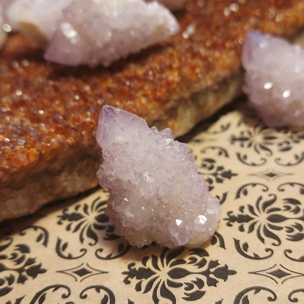 =1 DAY SALE~ LOT Purple Amethyst Spirit Quartz Crystals Cactus Pineapple Cluster - Picture 14 of 16
